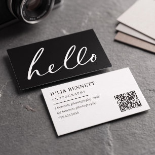 Moderne "Hallo"-Schrift Visitenkarte