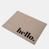 Moderne hallo Sprichwort pur. Fußmatte (Schrägansicht)