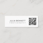 Moderne "Hallo"-Typografie-Design Mini Visitenkarte (Rückseite)