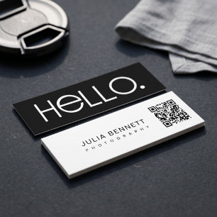 Moderne "Hallo"-Typografie-Design Mini Visitenkarte