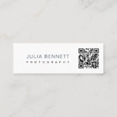 Moderne "Hallo"-Typografie-Design Mini Visitenkarte (Rückseite)