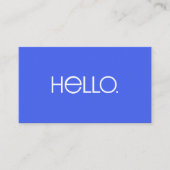 Moderne "Hallo"-Typografie-Design Visitenkarte (Vorderseite)
