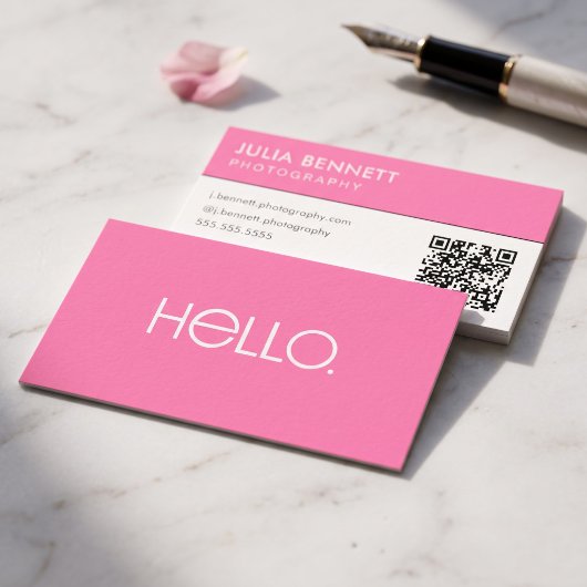 Moderne "Hallo"-Typografie-Design Visitenkarte