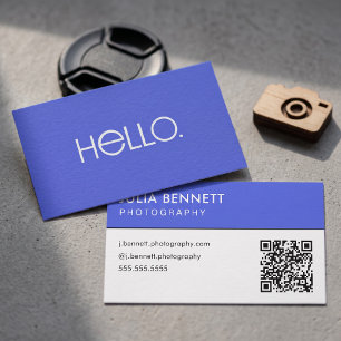 Moderne "Hallo"-Typografie-Design Visitenkarte
