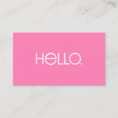 Moderne "Hallo"-Typografie-Design Visitenkarte (Vorderseite)