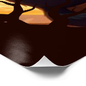 Moderne Halloween Black Cat Poster (Ecke)