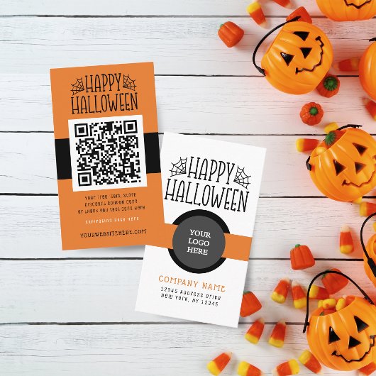 Moderne Halloween Discount Code Business Cards Visitenkarte