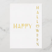 Moderne Halloween Foil Card Folien Feiertagskarte (Vorderseite)
