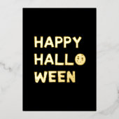 Moderne Halloween Foil Card Folien Feiertagskarte (Vorderseite)