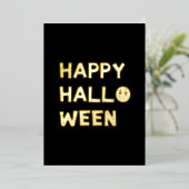 Moderne Halloween Foil Card Folien Feiertagskarte (Stehend vorne)