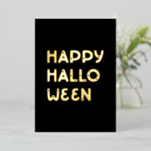 Moderne Halloween Foil Card Folien Feiertagskarte (Stehend vorne)