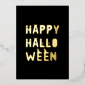 Moderne Halloween Foil Card Folien Feiertagskarte (Vorderseite)