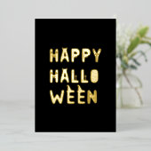 Moderne Halloween Foil Card Folien Feiertagskarte (Stehend vorne)