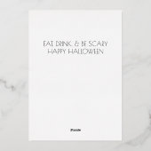 Moderne Halloween Foil Card Folien Feiertagskarte (Rückseite)