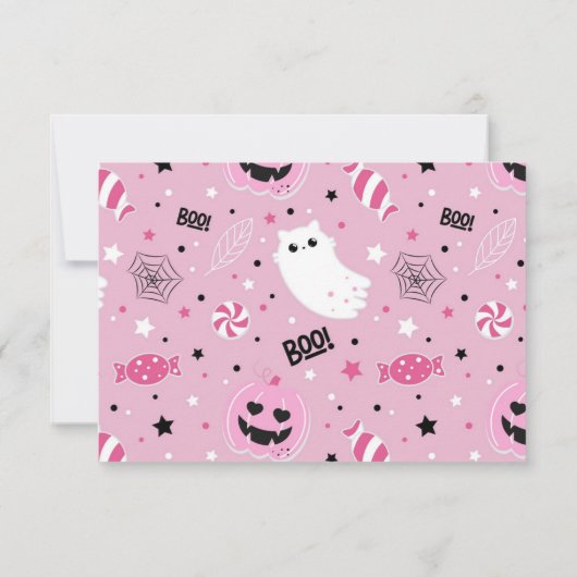 Moderne Halloween-Fotokarte (Rückseite)