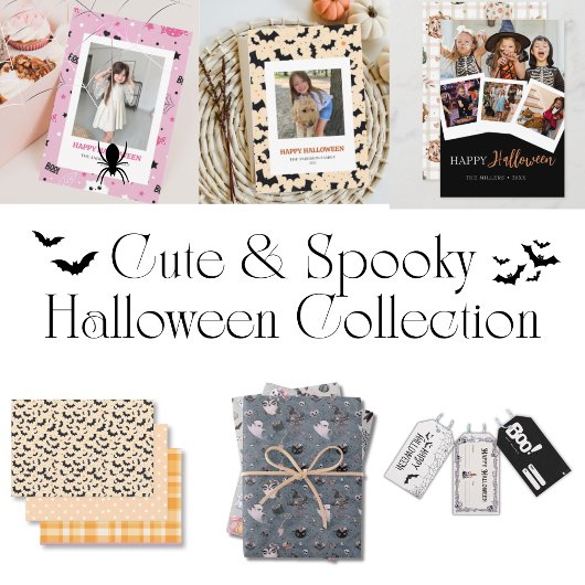 Moderne Halloween-Fotokarte