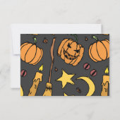 Moderne Halloween-Fotokarte (Rückseite)