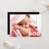 Moderne Halloween-Fotokarte Karte (Vorderseite/Rückseite Beispiel)