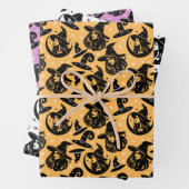 Moderne Halloween-Frau Hexenhut Geschenkpapier Set (Beispiel)
