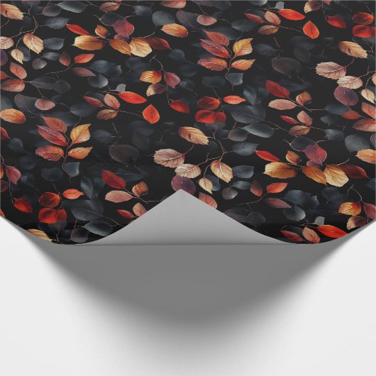 Moderne Halloween-Herbstlaube Geschenkpapier (Ecke)