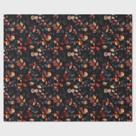 Moderne Halloween-Herbstlaube Geschenkpapier (Flach)