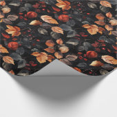 Moderne Halloween-Herbstlaube Geschenkpapier (Ecke)