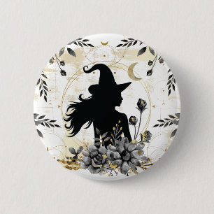 Moderne Halloween Hexe 3 Button