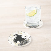 Moderne Halloween Hexe 3 Getränkeuntersetzer (Seite)