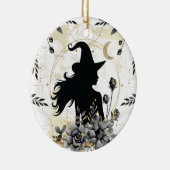 Moderne Halloween Hexe 3 Keramik Ornament (Rechts)