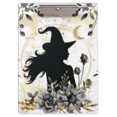 Moderne Halloween Hexe 3 Klemmbrett (Vorderseite)