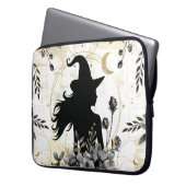 Moderne Halloween Hexe 3 Laptopschutzhülle (Vorderseite Links)