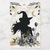 Moderne Halloween Hexe 3 Lebensmitteletikett (Einzelnes Label)