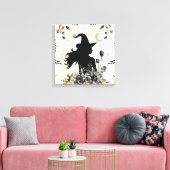 Moderne Halloween Hexe 3 Leinwanddruck (Insitu (Wohnzimmer))