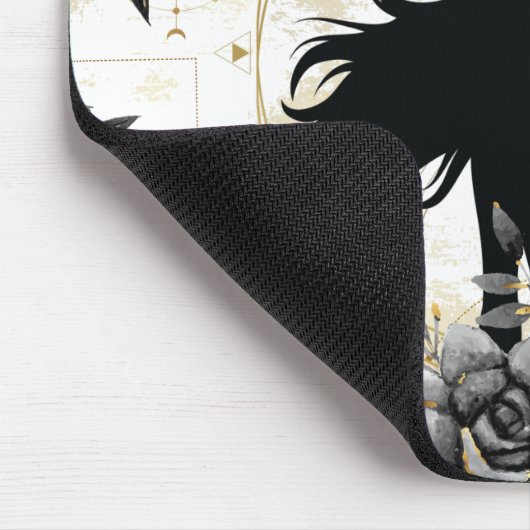 Moderne Halloween Hexe 3 Mousepad (Ecke)