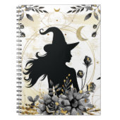 Moderne Halloween Hexe 3 Notizblock (Vorderseite)
