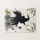 Moderne Halloween Hexe 3 Puzzle (Horizontal)