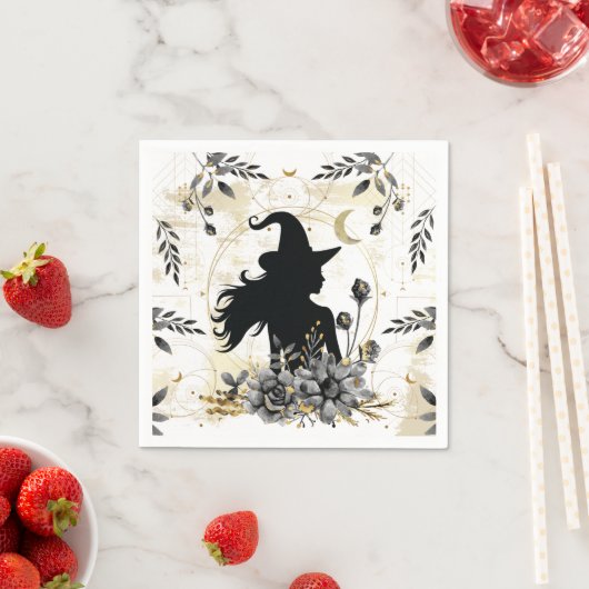 Moderne Halloween Hexe 3 Serviette (Beispiel)