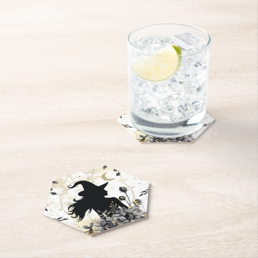 Moderne Halloween Hexe 3 Untersetzer (Vor Ort)