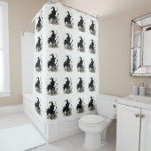 Moderne Halloween Hexe Duschvorhang (Beispiel)