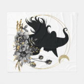Moderne Halloween Hexe Fleecedecke (Vorderseite (Horizontal))