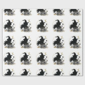 Moderne Halloween Hexe Geschenkpapier (Flach)