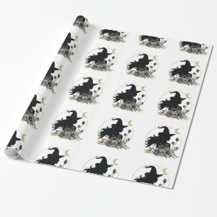 Moderne Halloween Hexe Geschenkpapier
