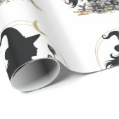 Moderne Halloween Hexe Geschenkpapier (Rolleneckpunkt)