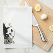 Moderne Halloween Hexe Geschirrtuch (Viertel Falte)