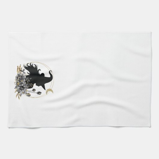 Moderne Halloween Hexe Geschirrtuch (Horizontal)