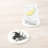 Moderne Halloween Hexe Getränkeuntersetzer (Seite)