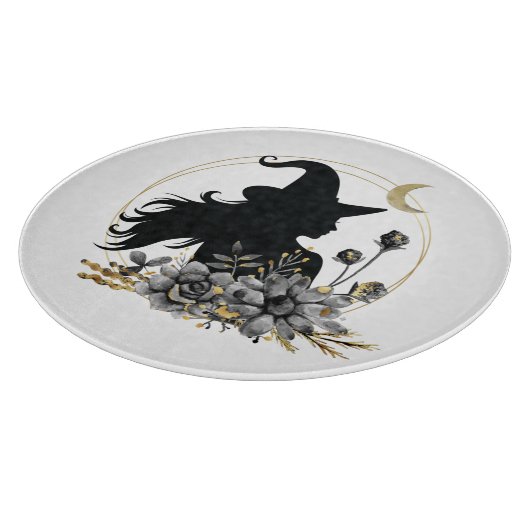 Moderne Halloween Hexe Schneidebrett (Ecke)