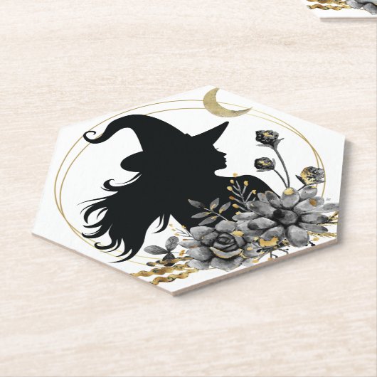 Moderne Halloween Hexe Untersetzer (angewinkelt)