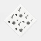 Moderne Halloween-Hexenparty-Servietten Serviette (Ecke)