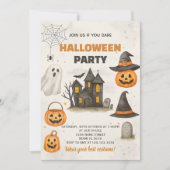 Moderne Halloween-Party Einladung (Vorderseite)
